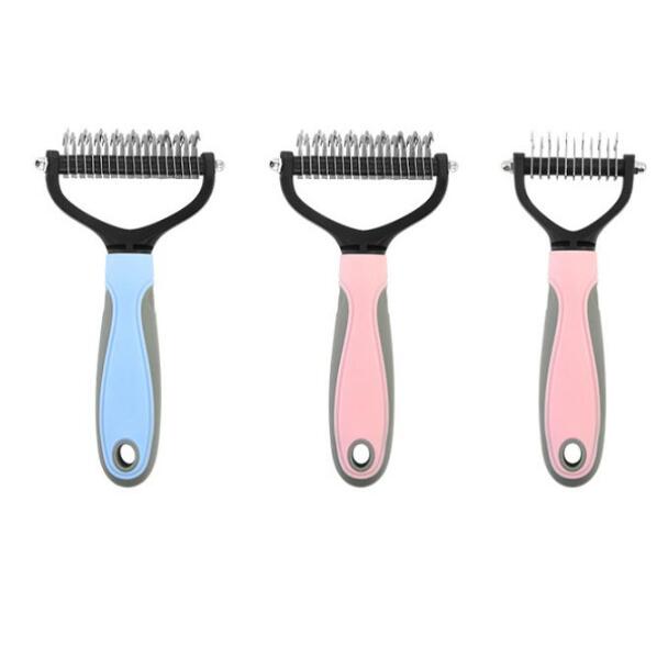 Double-Sided Pet Grooming Shedding Tool and Comb