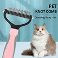 Double-Sided Pet Grooming Shedding Tool and Comb