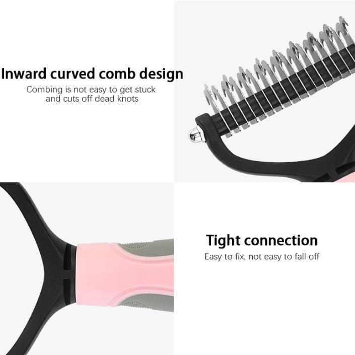 Double-Sided Pet Grooming Shedding Tool and Comb