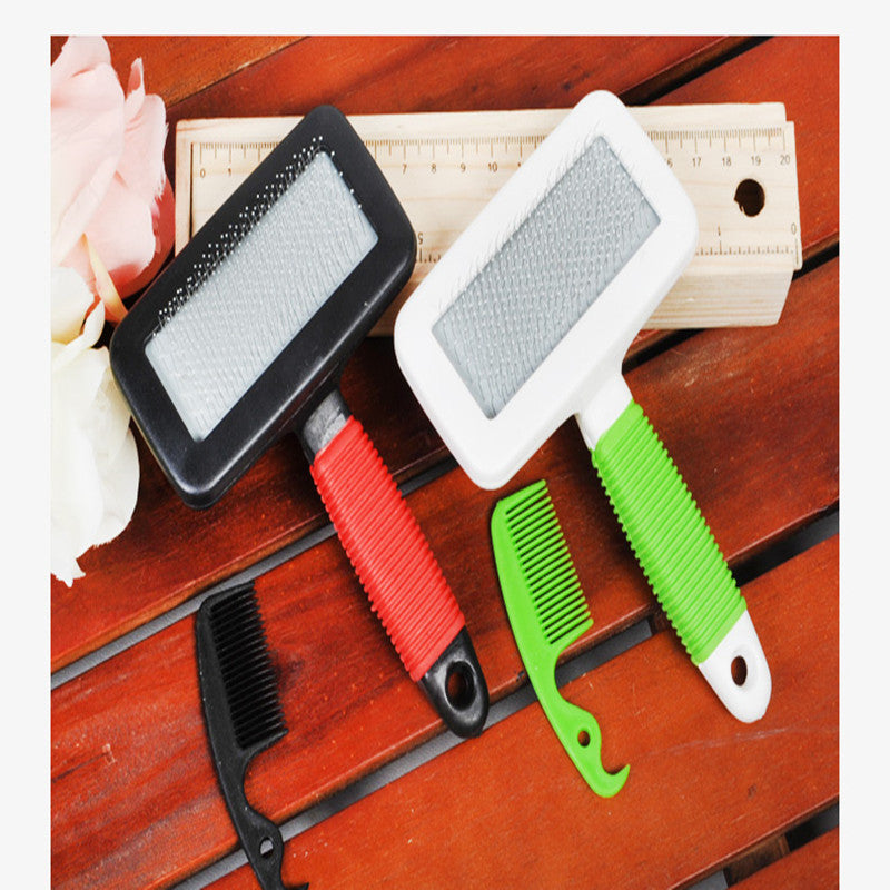 Pet Massage Steel Needle Comb Handle